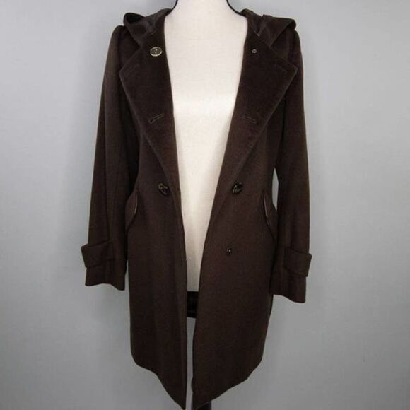 Vintage wool silk cashmere blend brown coat‎ - Picture 16 of 16